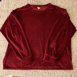 🌻 Red velvet balloon sleeve top